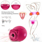 Naughty Rose Sex Toy for Women-Sucking Sex Stimulator for Women , G Spot Dildo Vibrator for Clitoral Nipple Stimulation