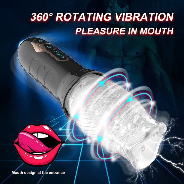 1pc Automatic Male Masturbator; Male Masturbators Cup With 10 Vibrations For Penis Stimulation; Electric Pocket Pussy Male Stroker Toy; Adult Blowjob Sex Toy For Men&