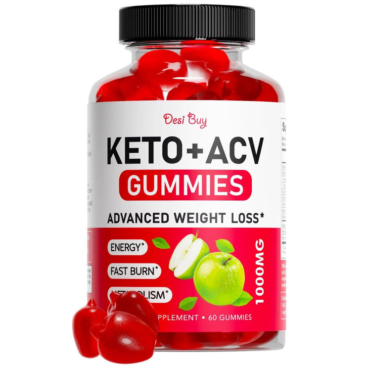 Keto ACV Gummies Advanced Weight Loss Boost Metabolism with Apple Cider Vinegar Keto Supplements Gluten Free Apple Flavor Formula for Men & Women Made in USA Keto ACV 1000 mg 60 Count