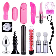 AM31 Female Vibrator Sexy Kit Sex Toys Vagina Orgasm Butt Plug Combination Female Anal Beads Vibrating Adult Suit Dildos Female