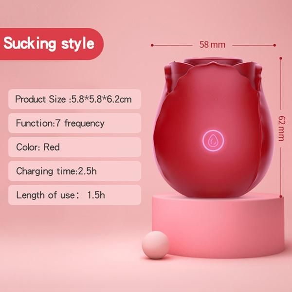 Naughty Rose Sex Toy for Women-Sucking Sex Stimulator for Women , G Spot Dildo Vibrator for Clitoral Nipple Stimulation